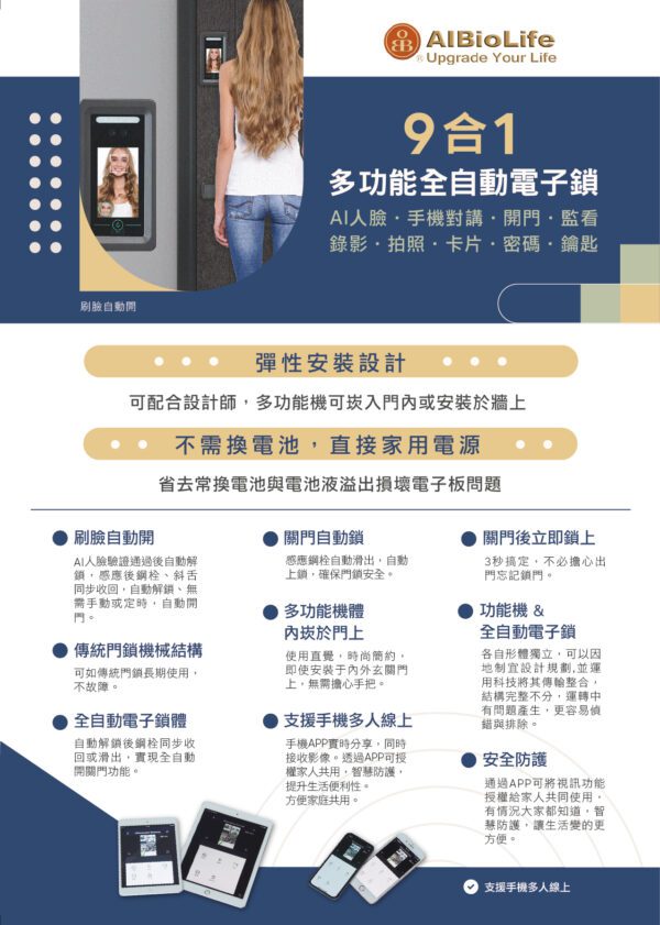 電子鎖: 已經成為現代生活中不可或缺的重要設備。從九合一電子鎖、崁入式電子鎖到人臉電子鎖與人臉指紋電子鎖